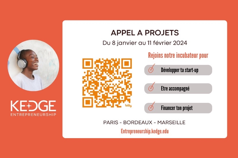 KEDGE graduates: get your start-up incubated by KEDGE Entrepreneurship!